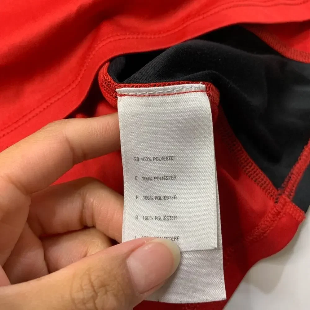 The North Face T Shirt Men L Large Red Black VaporWick Breathable Running Hiking
